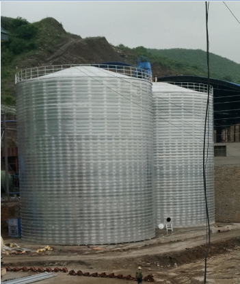 佳县粮食钢板仓的安装全过程不用热焊接